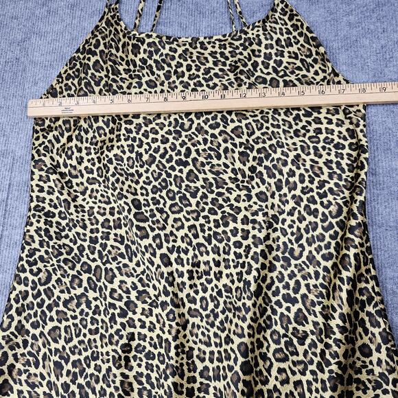Vintage Victoria's Secret Dress Womens XL Leopard Animal Print Maxi Slip Gown - Picture 8 of 9